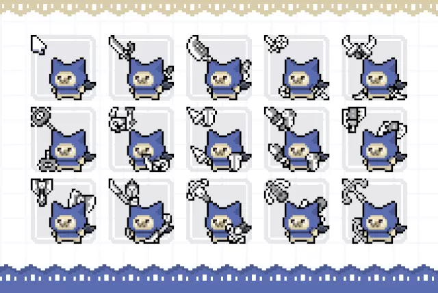 《怪物猎人》艾露猫 - 像素风鼠标光标指针.webp